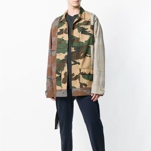 OFF-WHITE patchwork camouflage print jacket